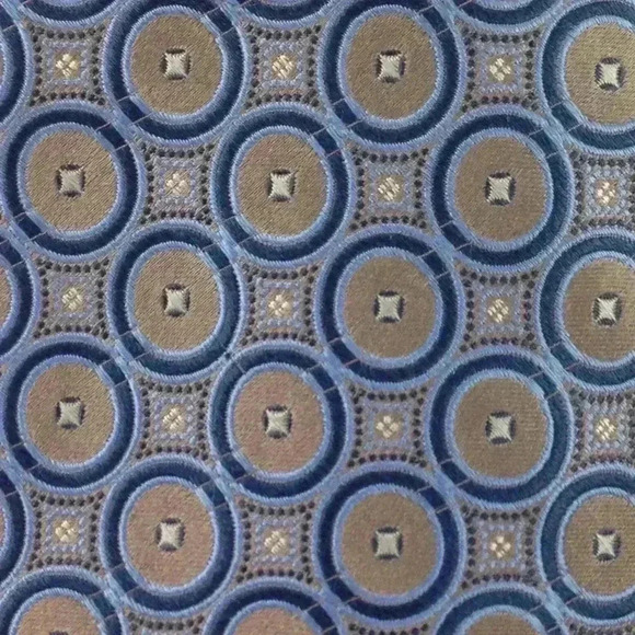 Burma Bibas Tan Multi-Color Silk Tie 59" x 4" - Picture 2 of 4